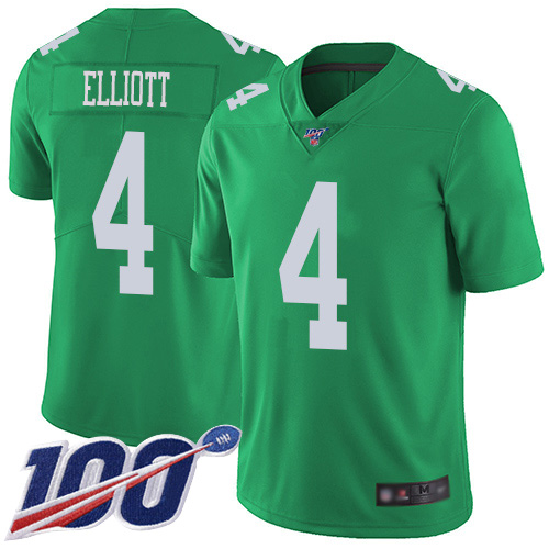 Men Philadelphia Eagles 4 Jake Elliott Limited Green Rush Vapor Untouchable NFL Jersey 100th Season Football